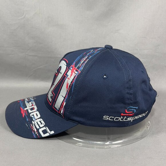 Scott Speed Strapback Hat Blue Red Bull Racing NASCAR Motorsports Formula 1 Mens - Picture 4 of 15